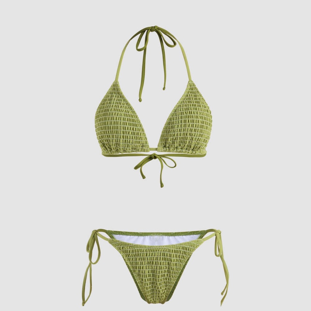 Green triangle bikini